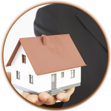 Owners Owner holding house in hand